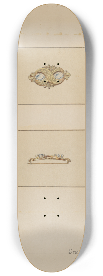 William P. Shearwood - Brooch 8.25 inch art skate deck