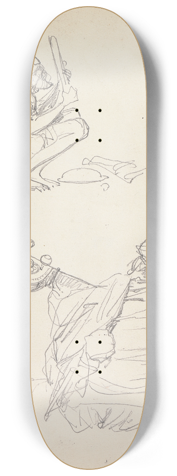 William Simpson - Musicians, Amritsar 8.25 inch art skate deck