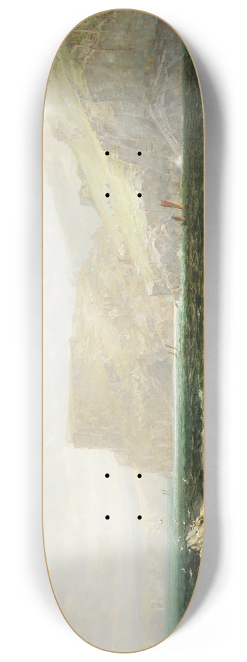 William Trost Richards - Tintagel Coast 8.25 inch art skate deck