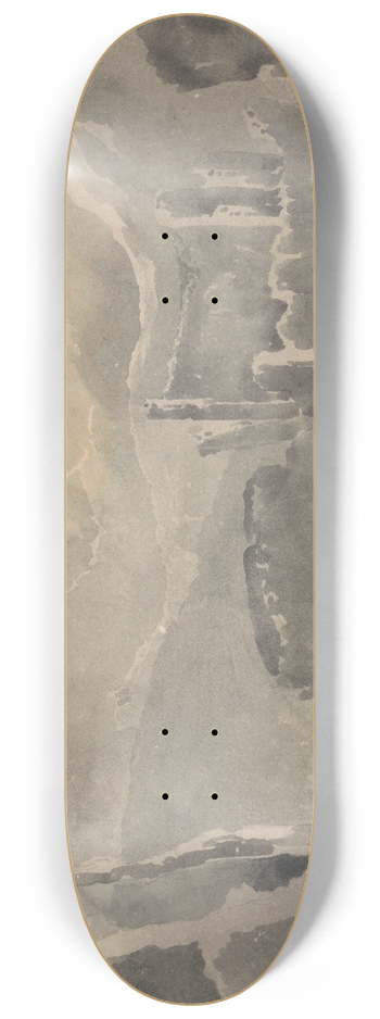 John Martin - Moonlit Landscape with a Ruined Castle 8.25 inch art skate deck