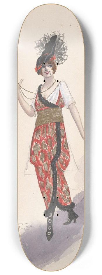 Will R. Barnes - Tillie; Act I, 29 8.25 inch art skate deck