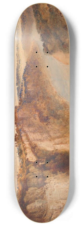 John Martin - View on the River Wye, Looking towards Chepstow 8.25 inch art skate deck