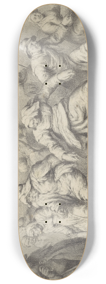 Woutherus Mol - Dansende bedelaars 8.25 inch art skate deck