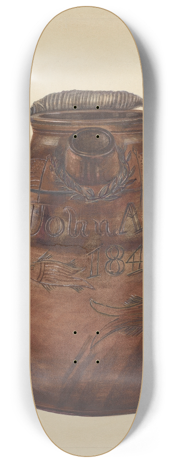 Yolande Delasser - Cider or Water Jug 8.25 inch art skate deck