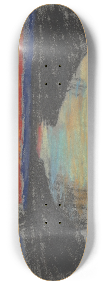 Zolo Palugyay - Red Dawn over a River 8.25 inch art skate deck