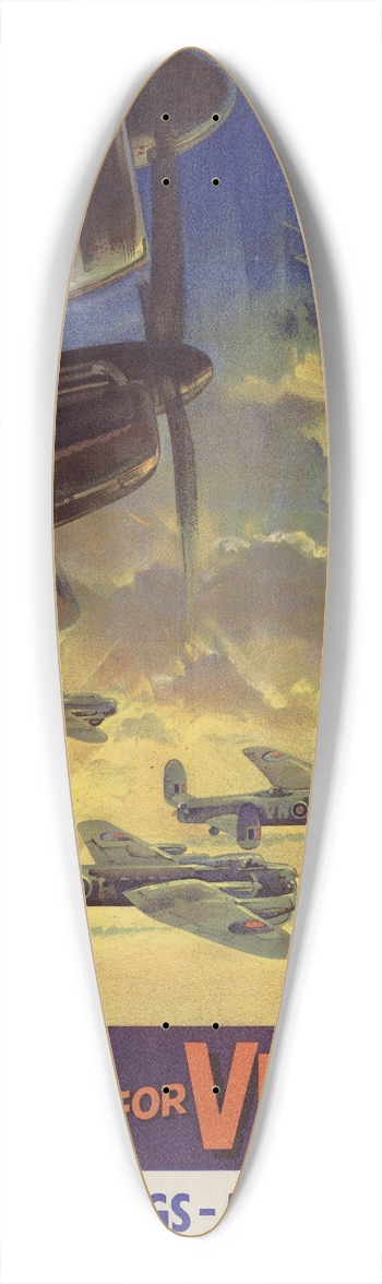 Frank Wootton - Wings for Victory 39.3 inch art pintail longboard deck