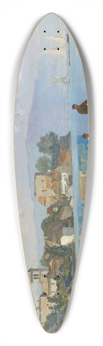 Franois Bocion - Yvoire 39.3 inch art pintail longboard deck