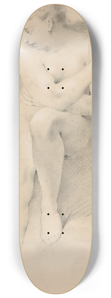 John Opie - Study of a Classical Female Figure 8.25 inch art skate deck