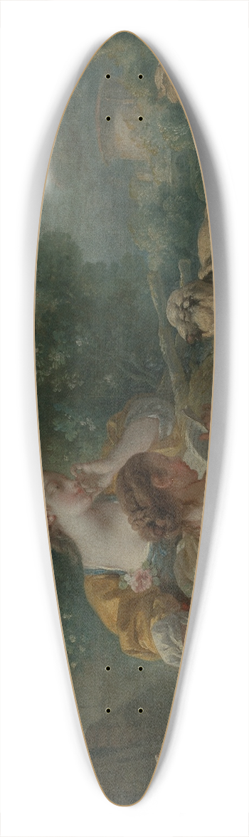 Franois Boucher - Two shepherdess 39.3 inch art pintail longboard deck