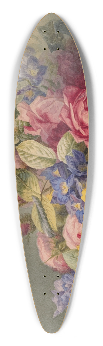 Franois Charette - Still Life with Flowers 39.3 inch art pintail longboard deck