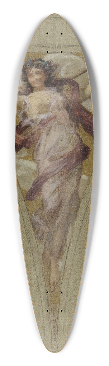 Franois Schommer - La chanson bacchique 39.3 inch art pintail longboard deck
