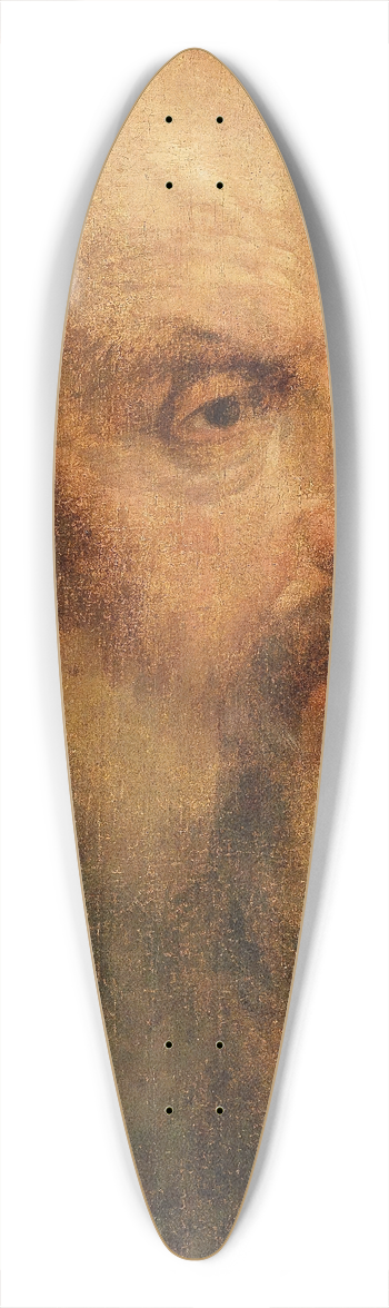 Frans Floris - A Study Of A Bearded Man 39.3 inch art pintail longboard deck
