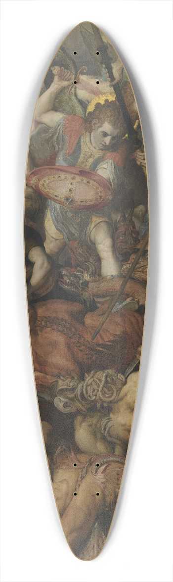 Frans Floris - The Fall of Rebelious Angels 39.3 inch art pintail longboard deck