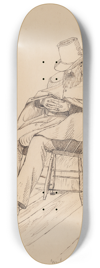 John Quincy Adams Ward - H.K. Brown 8.25 inch art skate deck