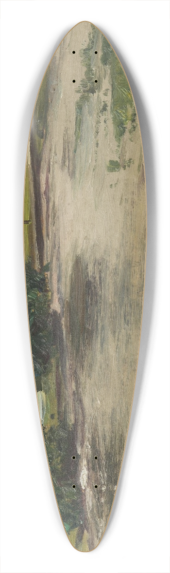 Frantiek Kavn - Spring Landscape 39.3 inch art pintail longboard deck