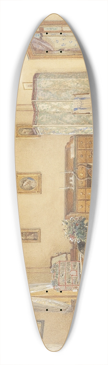 Franz Alt - Interieur mit Vogelkfig 39.3 inch art pintail longboard deck