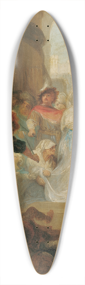 Franz Anton Maulbertsch - Esther und Hatach 39.3 inch art pintail longboard deck