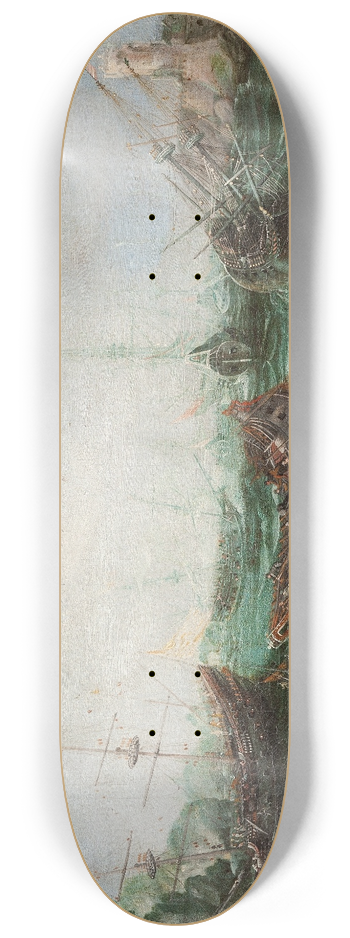 Adam Willaerts - Harbour scene 8.25 inch art skate deck