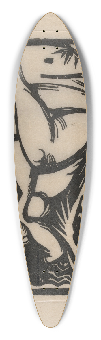 Franz Marc - Sleeping Shepherdess 39.3 inch art pintail longboard deck