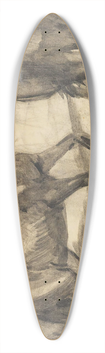 Franz Marc - Zwei Pferde 39.3 inch art pintail longboard deck