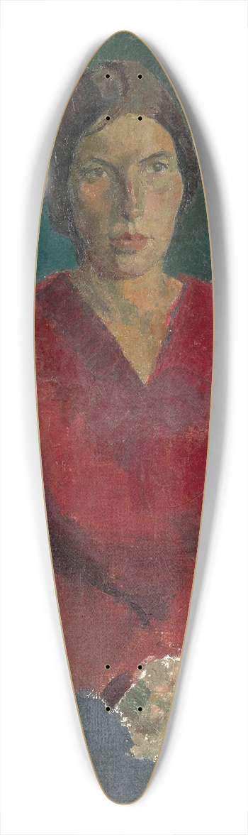 Franz Marent - Lady In Dark Blouse 39.3 inch art pintail longboard deck