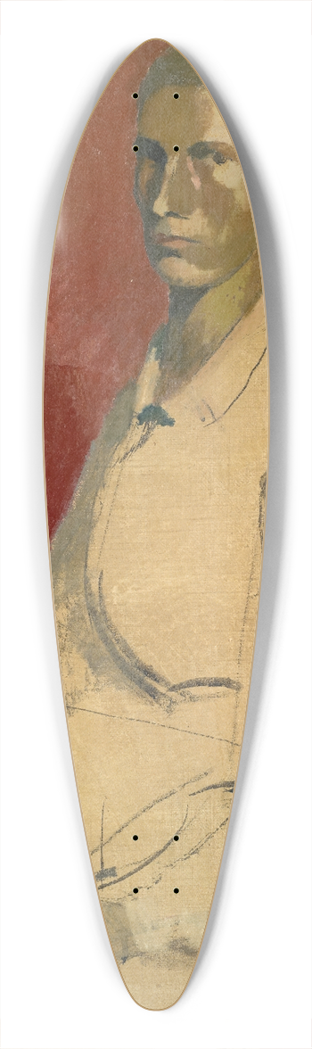 Franz Marent - Self-Portrait in Three-quater View 39.3 inch art pintail longboard deck