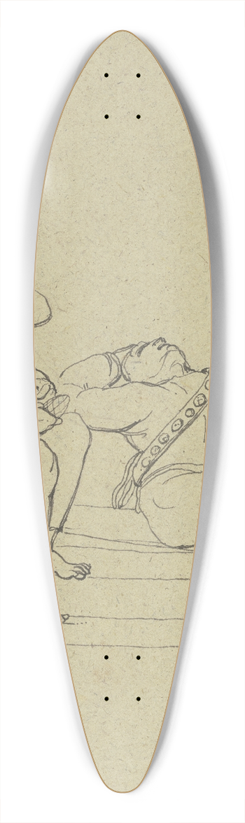 Franz Pforr - Sitting wire-maker 39.3 inch art pintail longboard deck