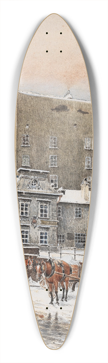 Franz Poledne - Mlkerbastei 39.3 inch art pintail longboard deck