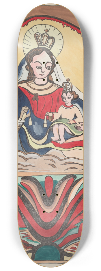 American 20th Century - Plate 7  Our Lady of Mt. Carmel  From Portfolio Spanish Colonial Designs of New Mexico 8.25 inch art skate deck