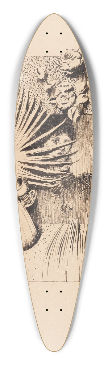 Franz von Stuck - Entwurf fr einen Bilderrahmen 39.3 inch art pintail longboard deck