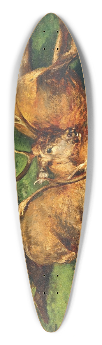 Franz Xaver von Pausinger - Verendete Hirsche 39.3 inch art pintail longboard deck