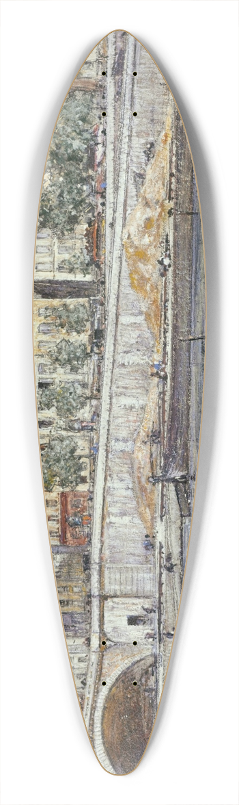 Frdric Houbron - Le quai de lHtel-de-Ville et le pont Louis-Philippe 39.3 inch art pintail longboard deck
