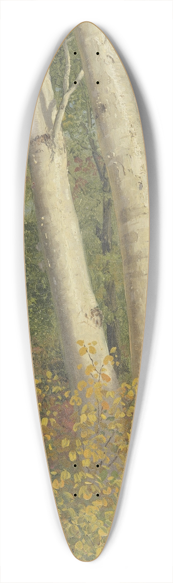 Frederic Edwin Church - Birch Trees in Autumn 39.3 inch art pintail longboard deck