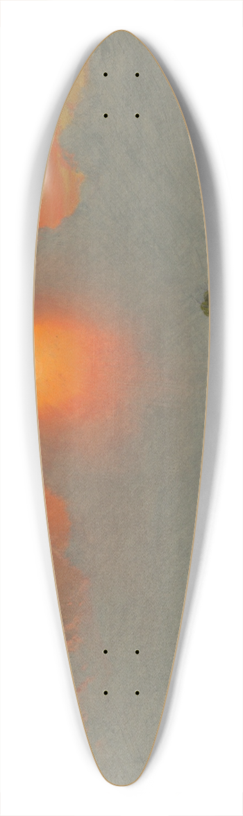 Frederic Edwin Church - Cloudy Skies 39.3 inch art pintail longboard deck