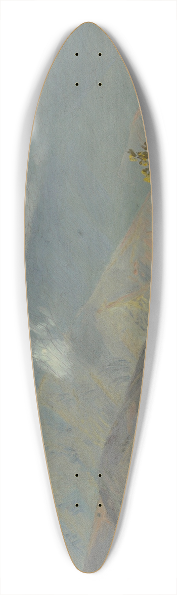Frederic Edwin Church - Mountainous Landscape V 39.3 inch art pintail longboard deck