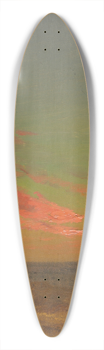 Frederic Edwin Church - Sunset near Rome 39.3 inch art pintail longboard deck