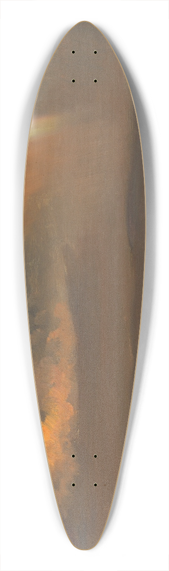 Frederic Edwin Church - Sunset over broad landscape 39.3 inch art pintail longboard deck