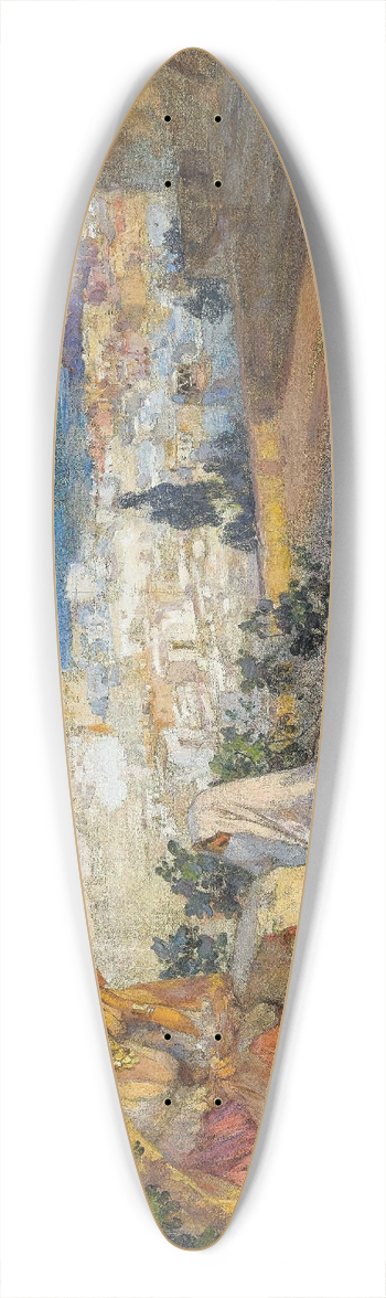 Frederick Arthur Bridgman - Arab Women On A Rooftop, Algiers Beyond 39.3 inch art pintail longboard deck