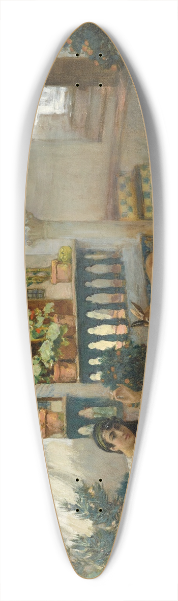 Frederick Arthur Bridgman - The Weaver 39.3 inch art pintail longboard deck
