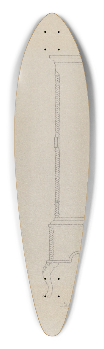 Frederick Jackson - Highboy 39.3 inch art pintail longboard deck