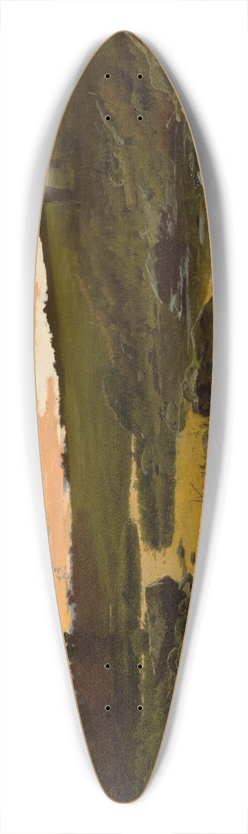 Frederick Judd Waugh - Sunset 39.3 inch art pintail longboard deck