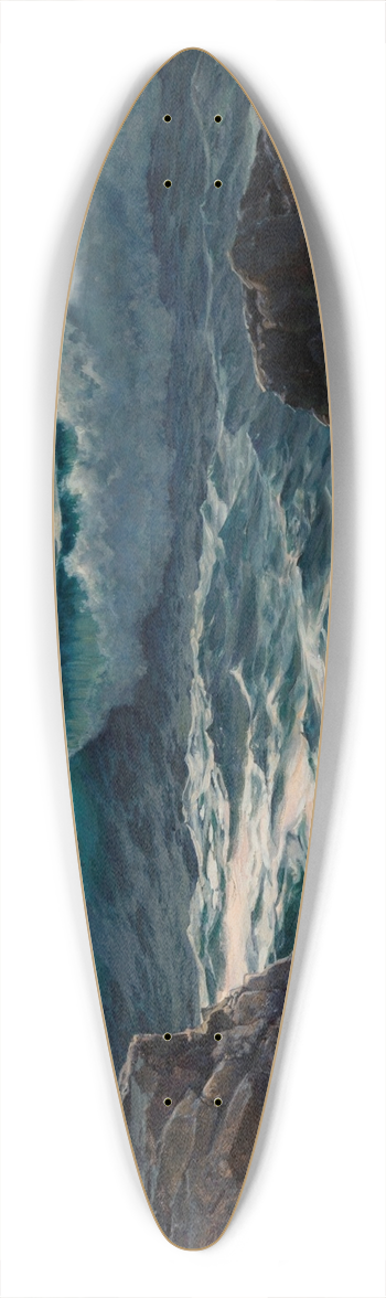 Frederick Judd Waugh - The Invading Surf 39.3 inch art pintail longboard deck