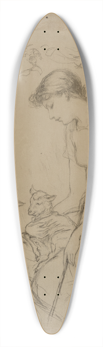 Frederick Stuart Church - Shepherdess 39.3 inch art pintail longboard deck