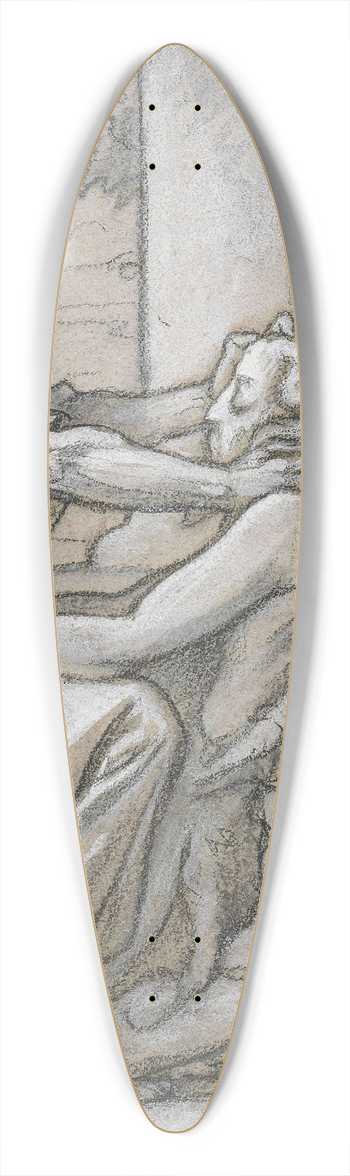 Frederic Leighton - Jacob and Esau 39.3 inch art pintail longboard deck