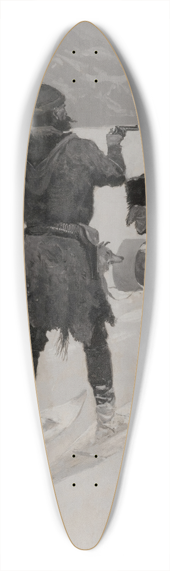 Frederic Remington - Hands Off 39.3 inch art pintail longboard deck