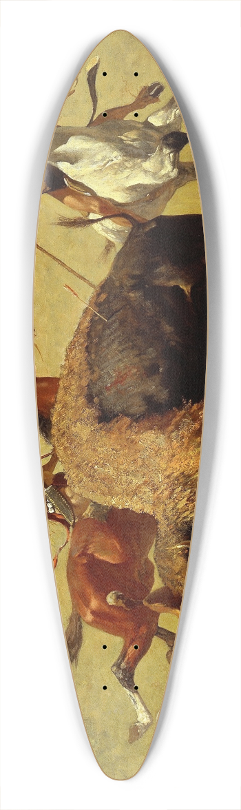Frederic Remington - The Buffalo Hunt 39.3 inch art pintail longboard deck