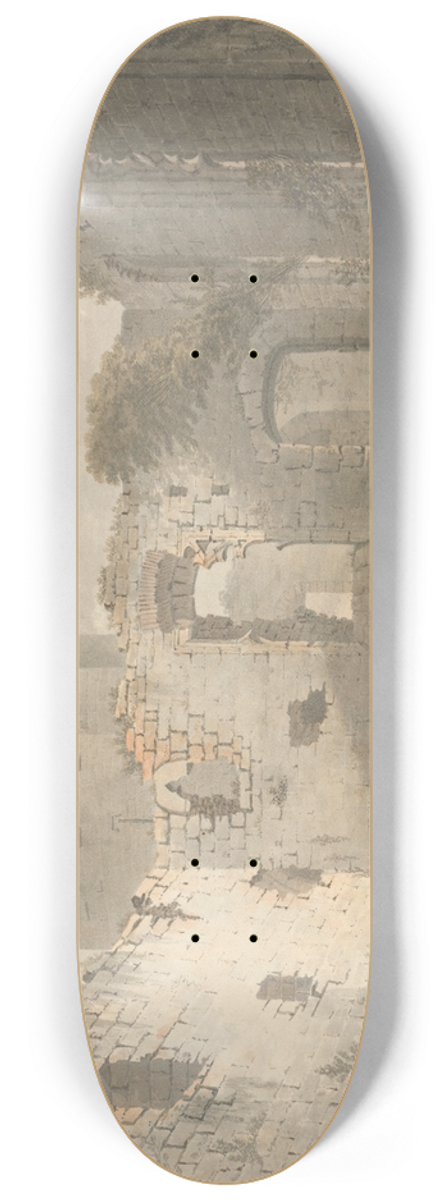 John Roe of Warwick - Conway Castle, a View of the Interior 8.25 inch art skate deck