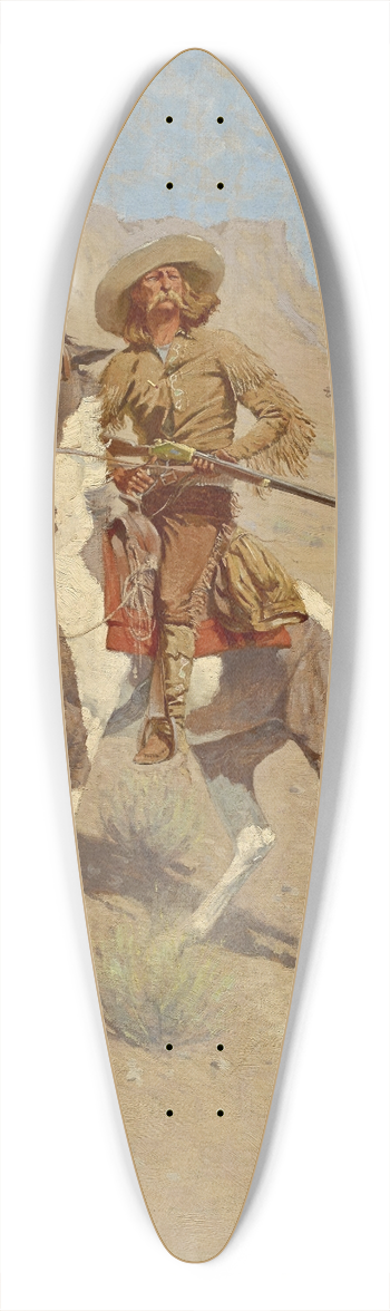 Frederic Remington - The Scout 39.3 inch art pintail longboard deck