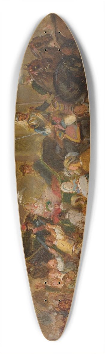 French School - Emperor Napoleon III And Empress Eugenie In A Carriage 39.3 inch art pintail longboard deck
