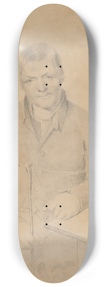 John Rubens Smith - Man Seated at a Table 8.25 inch art skate deck